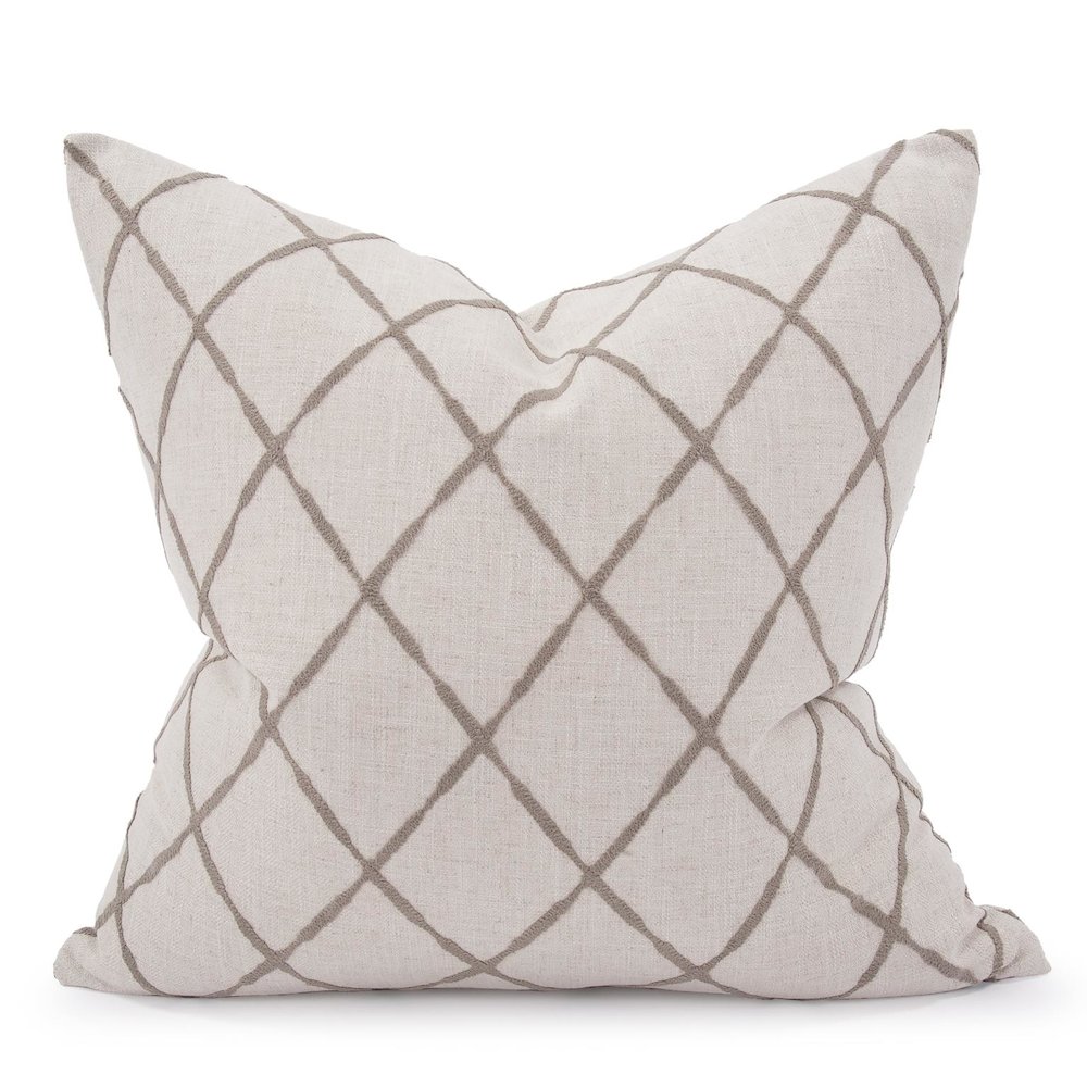 24 x 24 Pillow  Lyric Pewter - Down Insert. Picture 1