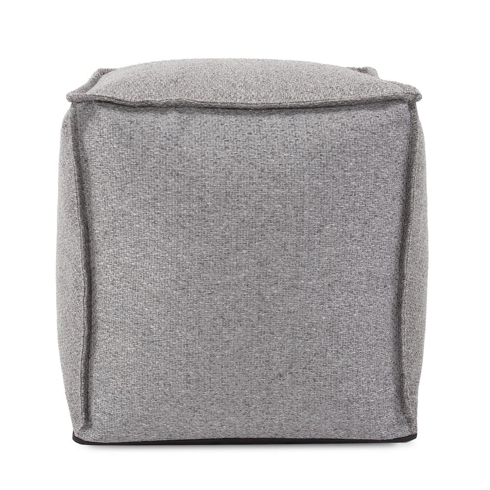 Square Pouf Panama Stone. Picture 1