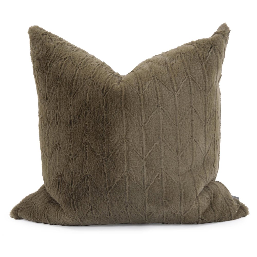 24 x 24 Angora Moss Pillow  - Poly Insert. Picture 1