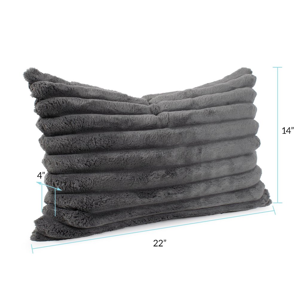 Pillow 14 x 22 Shar Pei Charcoal- Down Insert. Picture 8