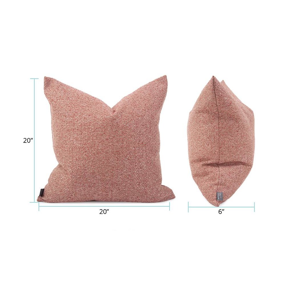 20 x 20 Pillow  Panama Rose  - Down Insert. Picture 6