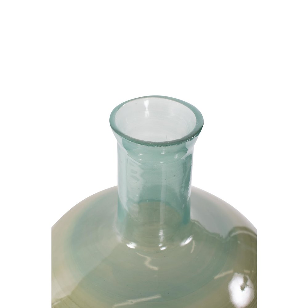 Capri Stripe Glass Bottle Vase- Short. Picture 2