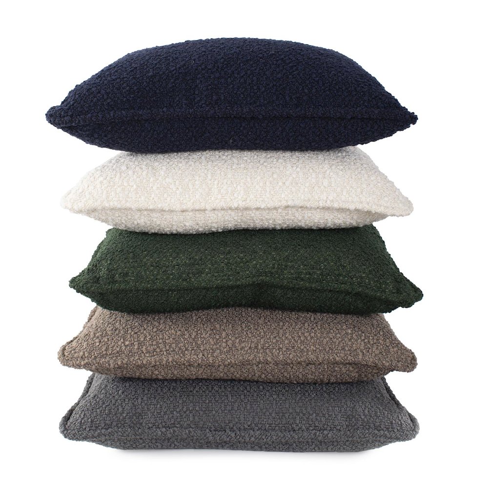 24 in. x 24 in. Pillow  Barbet Charcoal  - Down Insert. Picture 6