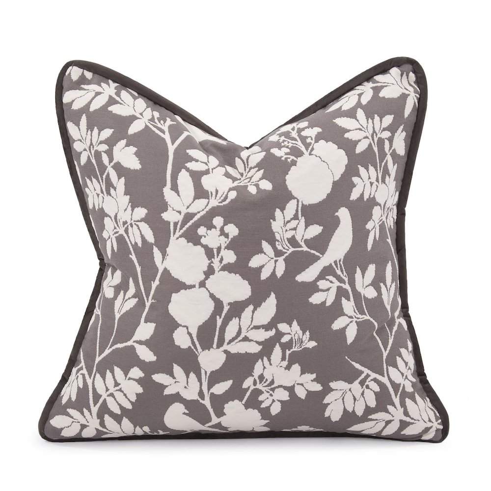 20 x 20 Pillow  Sparrow Charcoal - Down Insert. Picture 1