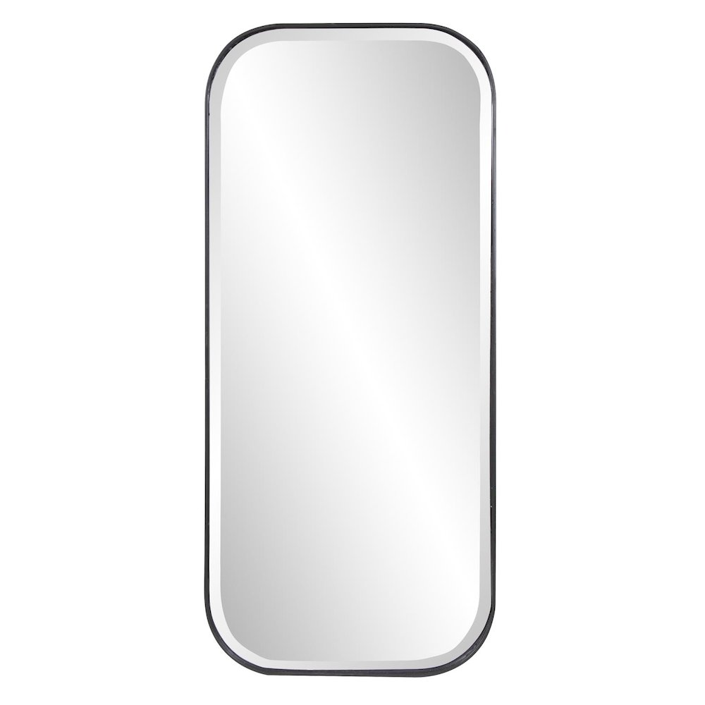 Matte Black Metal Dressing Mirror. Picture 1
