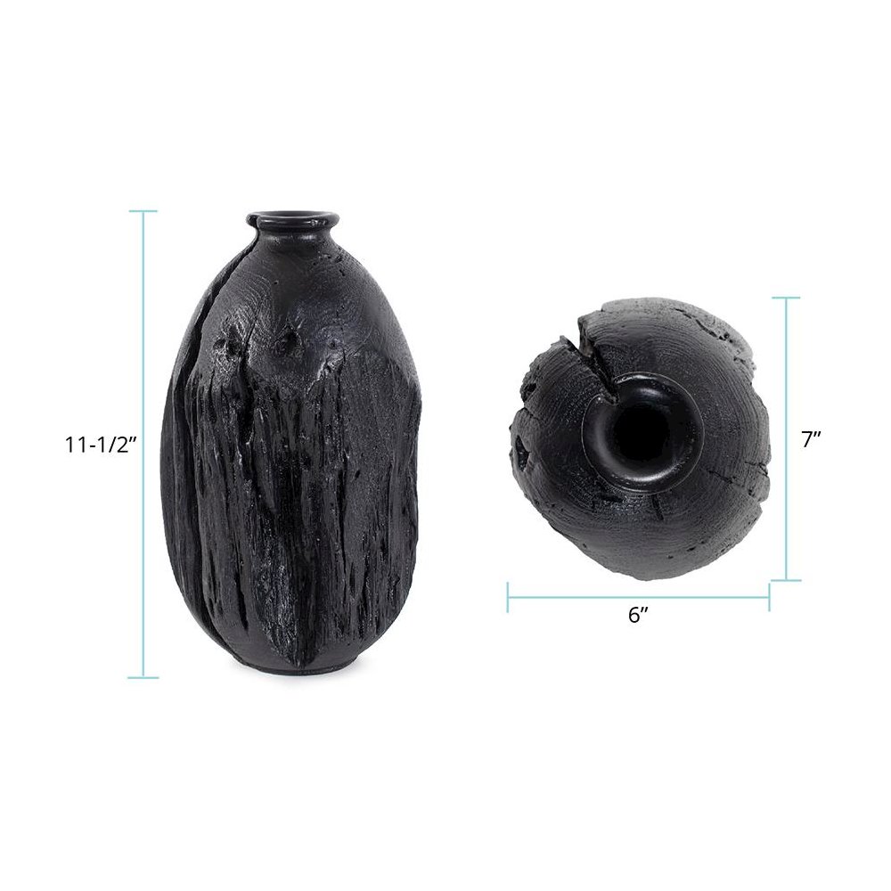 Haru Short Vase in Black. Picture 7