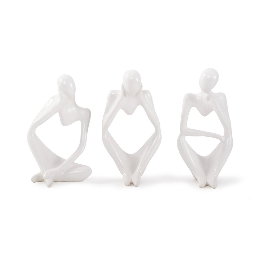 Contentment Ceramic Sculpture- Set of 3. Picture 5