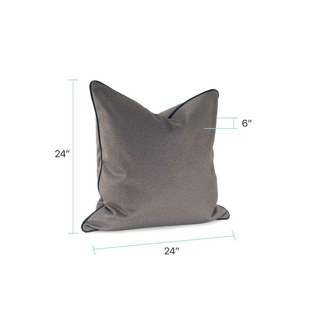 Qiviut Gray 24x24 Poly Filled Pillow. Picture 8