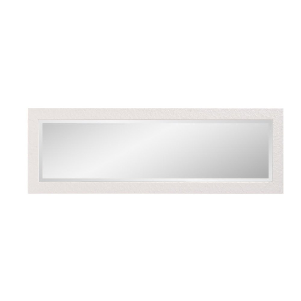 Stucco Dressing Mirror - White. Picture 4
