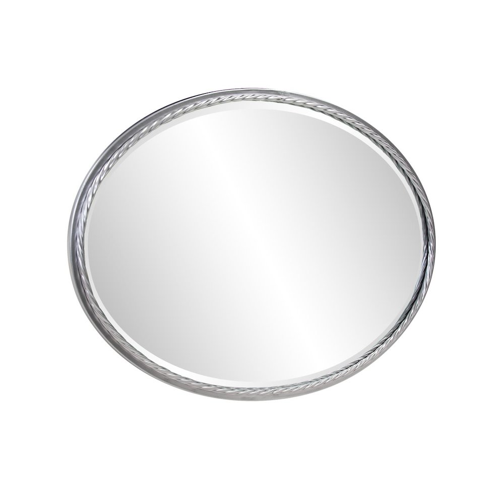 Laid Rope Silver Oval Mirror. Picture 4