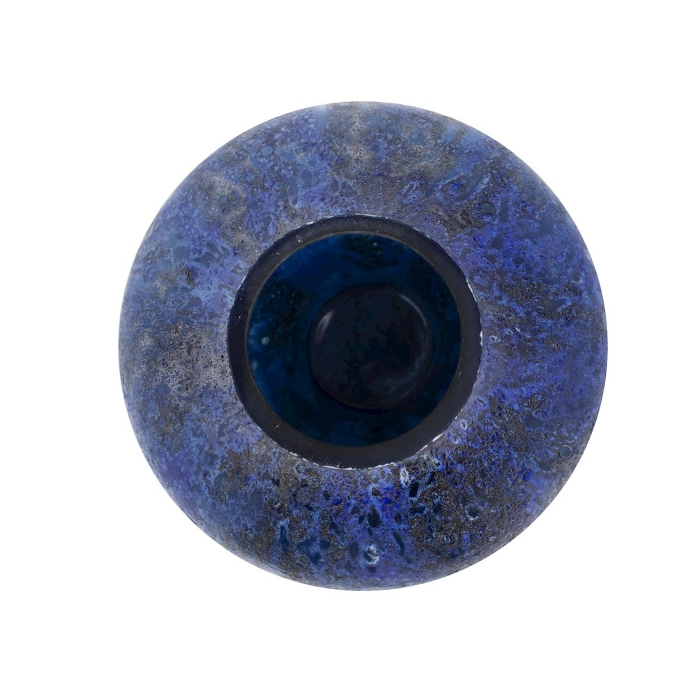 Zynsky Art Glass in Deep Azure Blue- Short. Picture 5