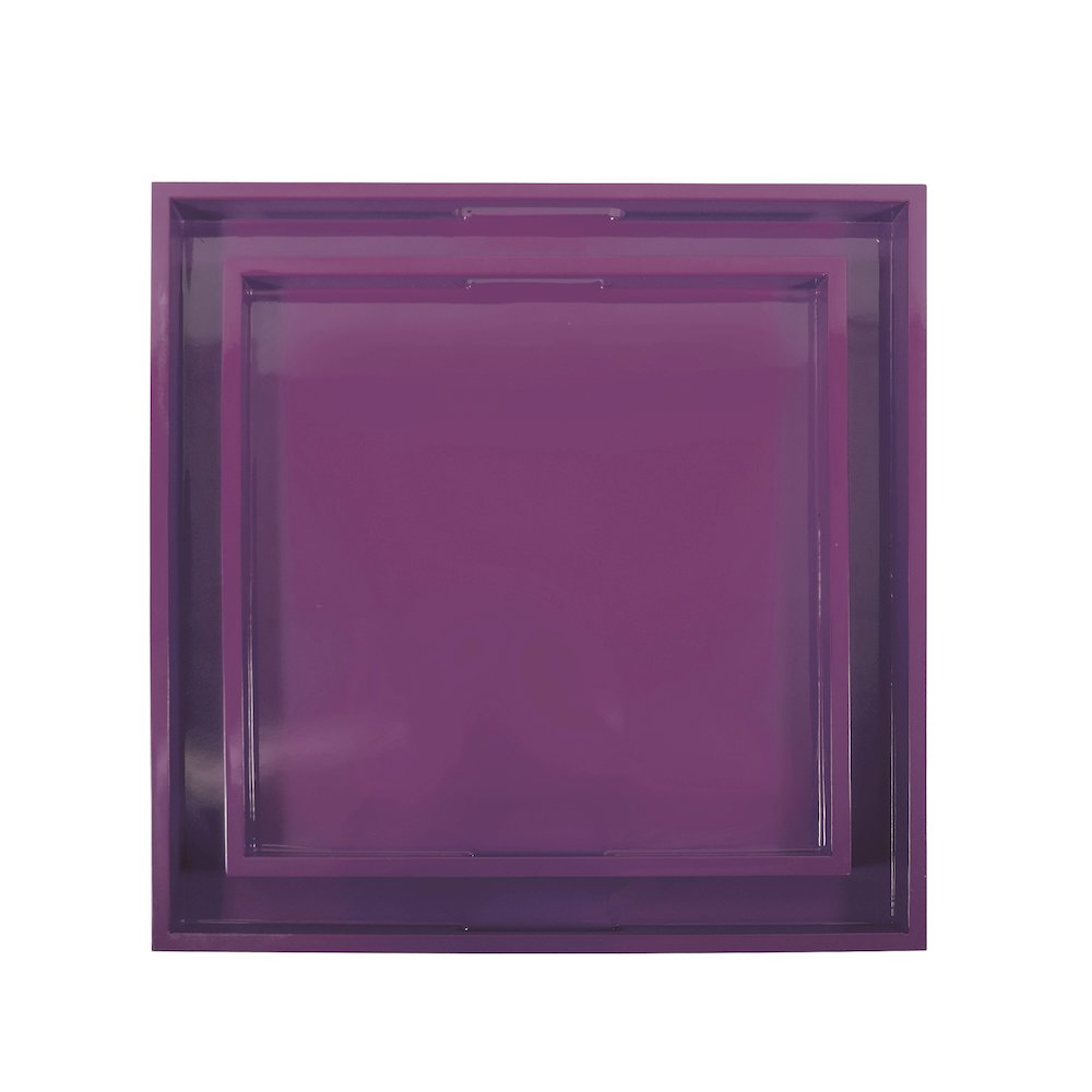 Saint Tropez Round Tray Set of 2  - Cherry. Picture 2