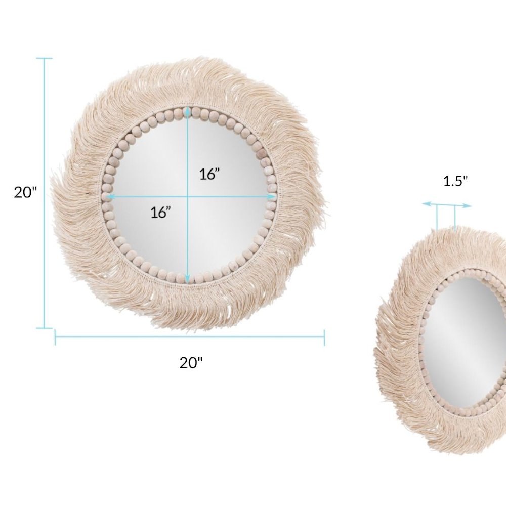 Fringe Round Mirror. Picture 8