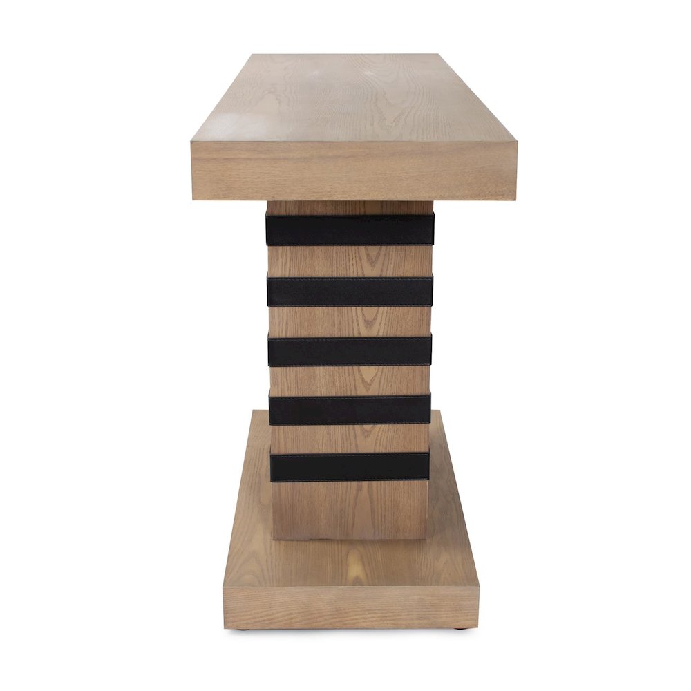 Robin Baron Leather Wrapped Console Table. Picture 5