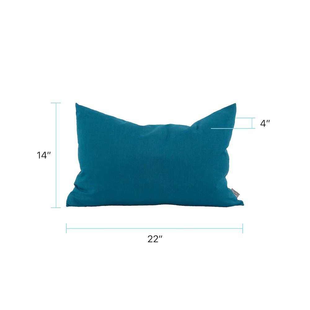 Pillow 14 x 22 Seascape Turquoise - Poly Insert. Picture 6
