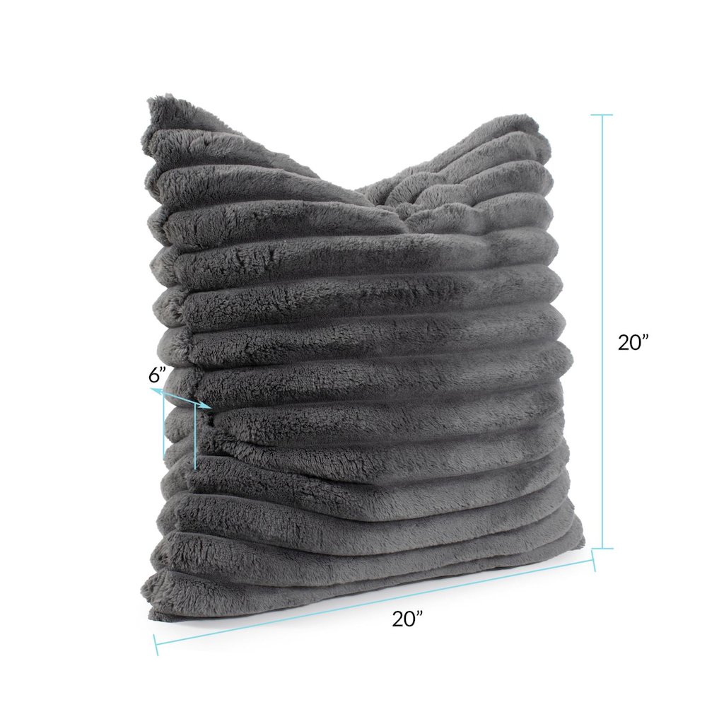 Pillow 20 x 20 Shar Pei Charcoal - Down Insert. Picture 8