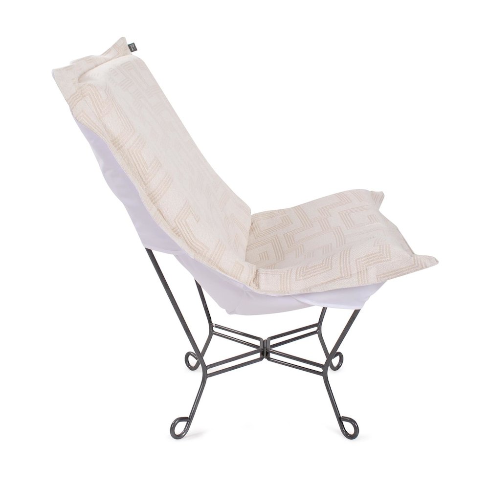Indoor/Outdoor Puff Scroll Chair Syros Natural. Picture 4
