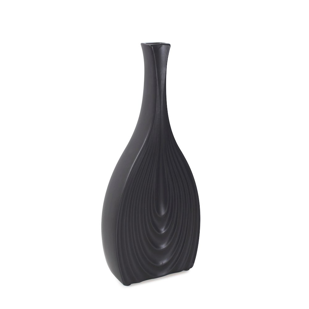 Black Onion Tapered Short Vase. Picture 3