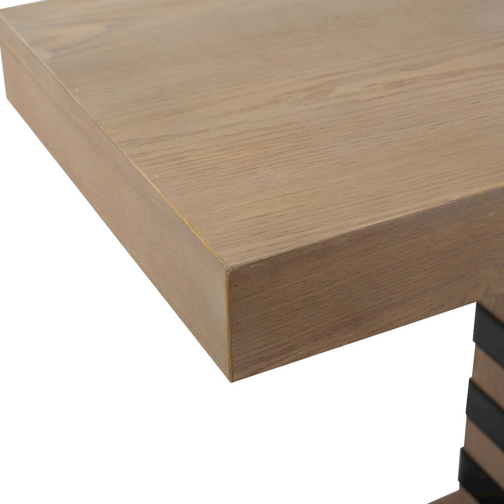 Robin Baron Leather Wrapped Console Table. Picture 4