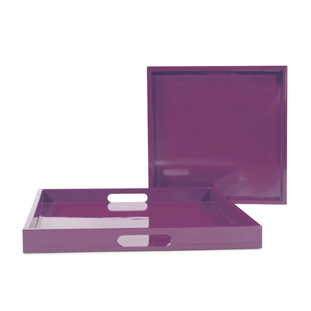 Saint Tropez Round Tray Set of 2  - Cherry. Picture 3