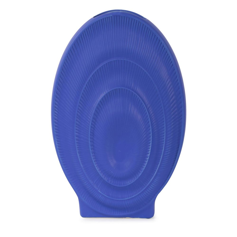 Radiant Blue Tall Ceramic Vase. Picture 1