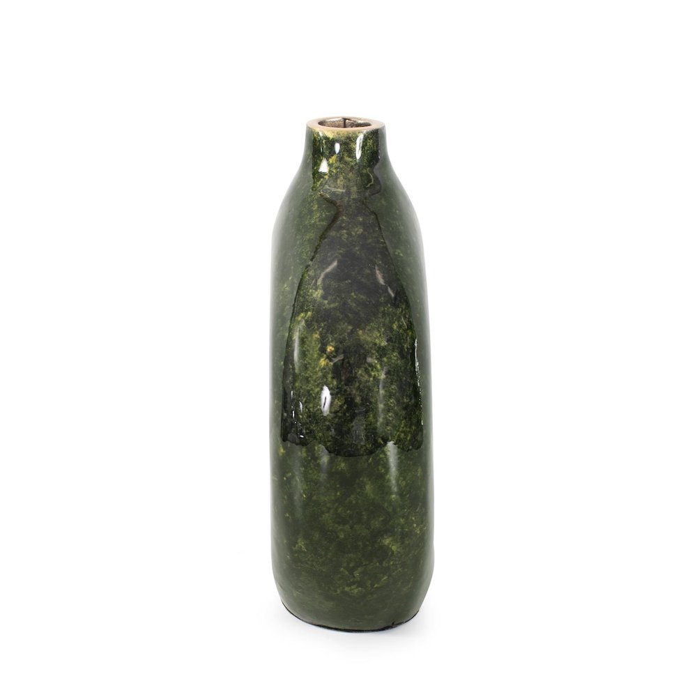 Renaldi Emerald Gold Round Vase- Tall. Picture 3