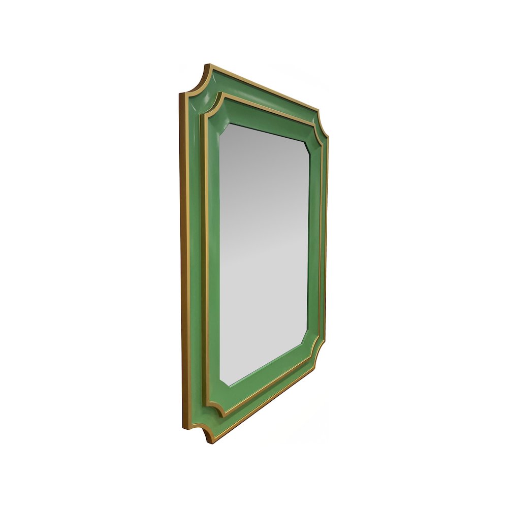 Ethan Scalloped Mirror Green. Picture 4