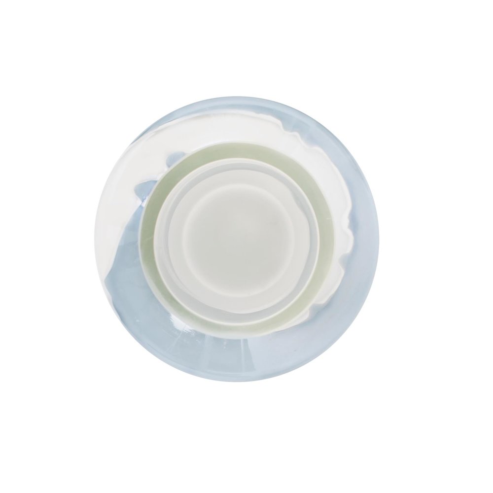 Glacier Bay Layered Cylindrical Glass Bottle- Short. Picture 6