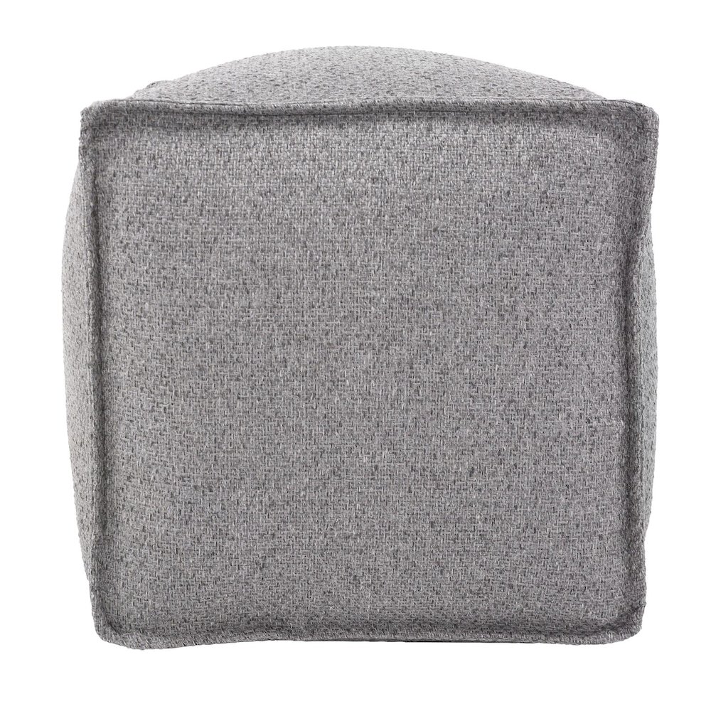 Square Pouf Panama Stone. Picture 6