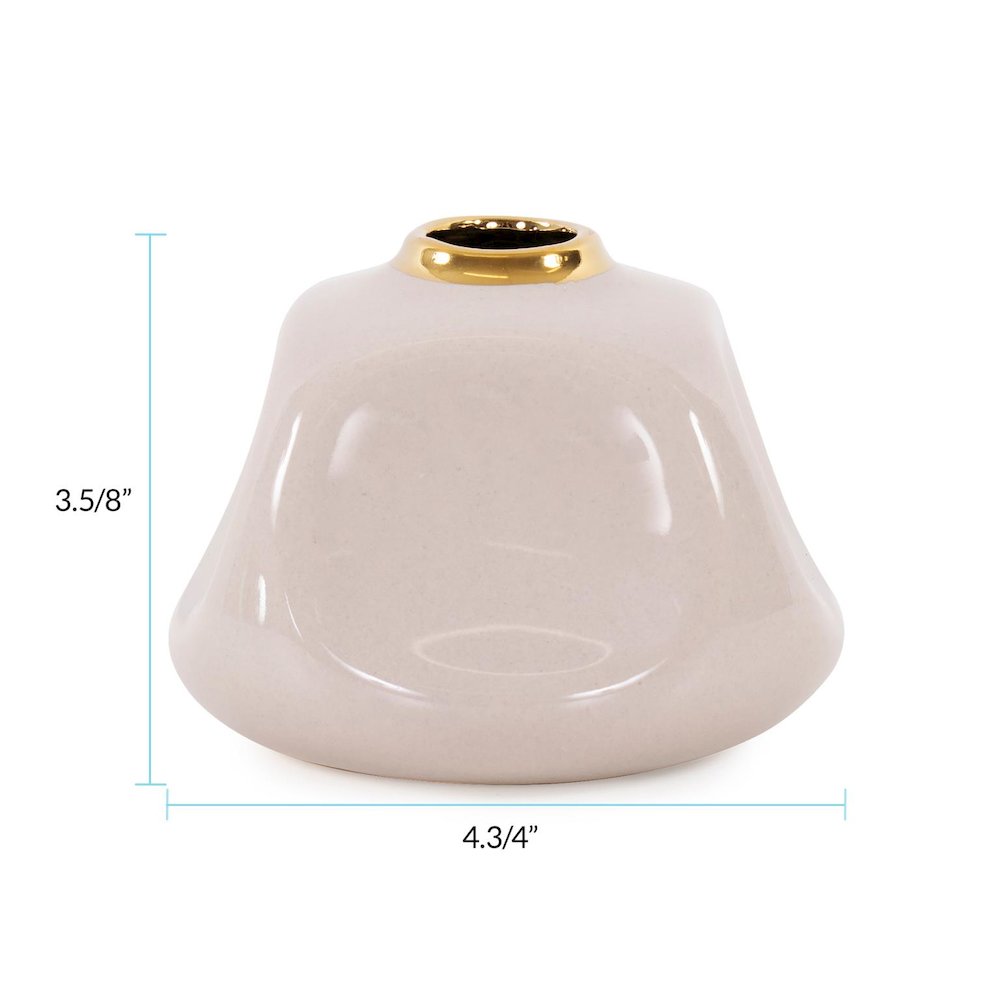 Christana Concaved Ceramic Vase- Short. Picture 7