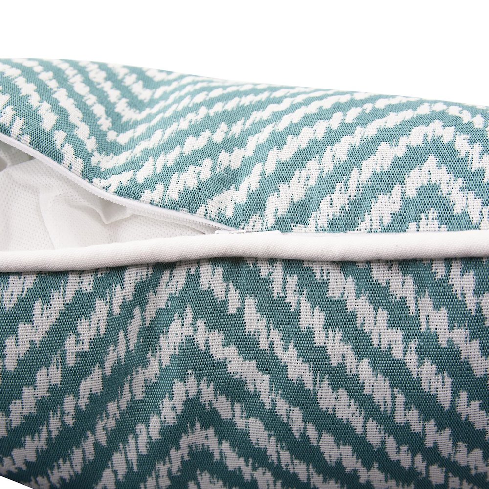 24 x 24 Outdoor Pillow Helm Teal- Poly Insert. Picture 5