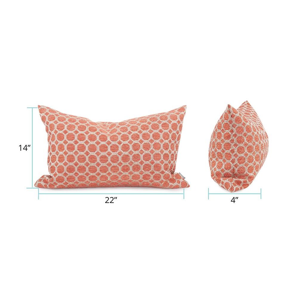 Pillow  14 x 22 Pyth Coral - Poly Insert. Picture 6