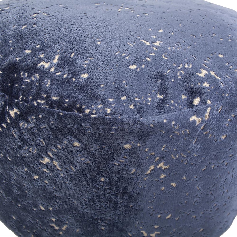 Round Foot Pouf Pisani Sapphire. Picture 3