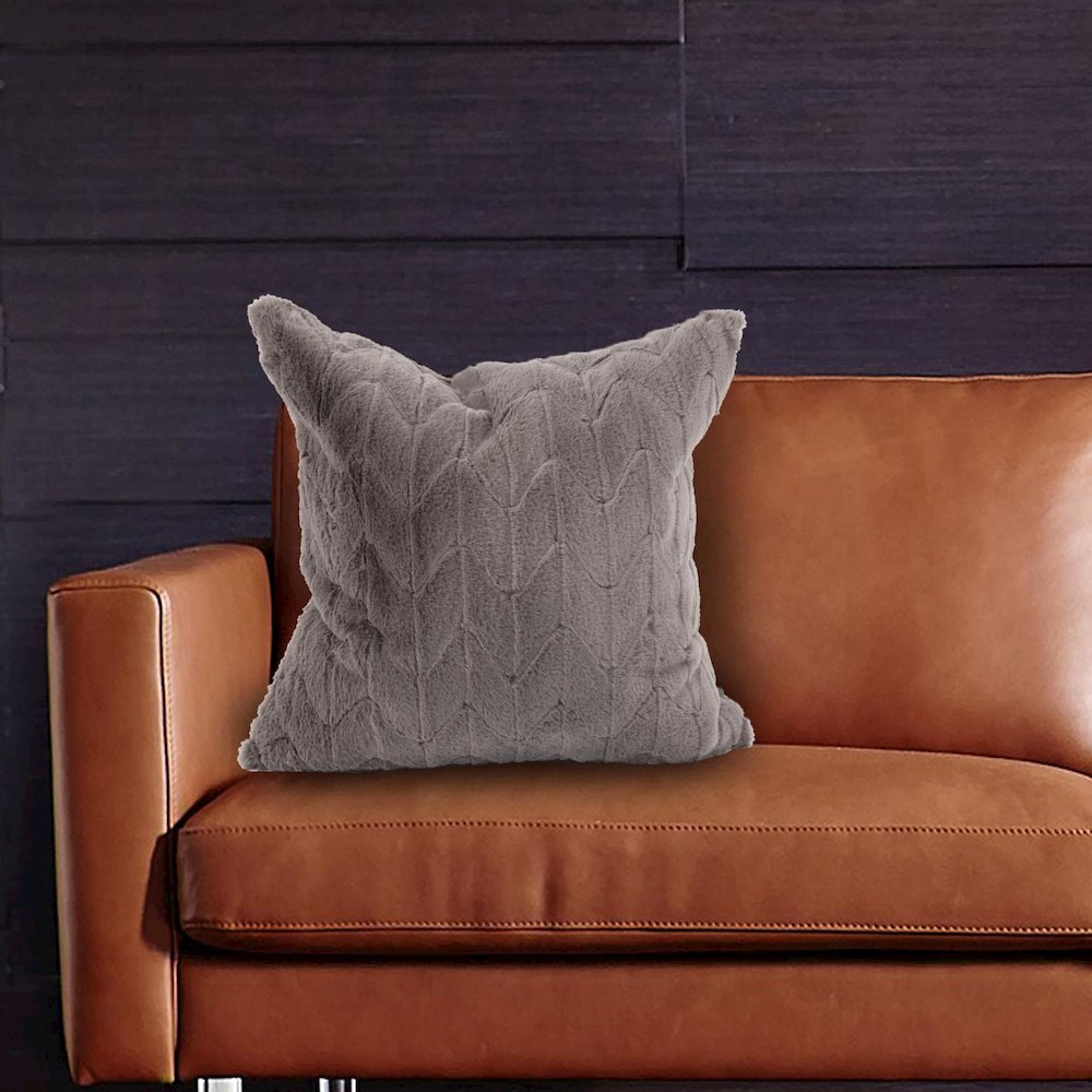 20 x 20 Angora Stone Pillow  - Down Insert. Picture 2