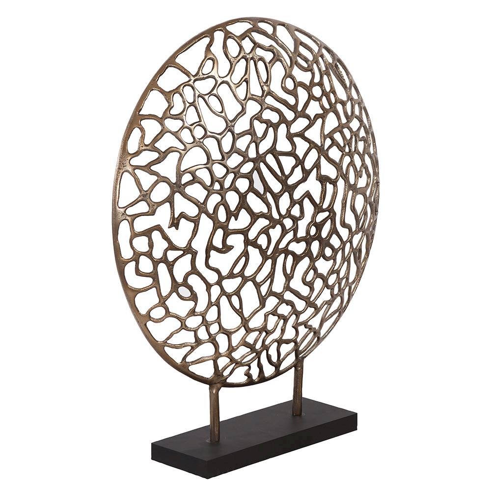 Bronze Aluminum Branch Disk Sculpture. Picture 2