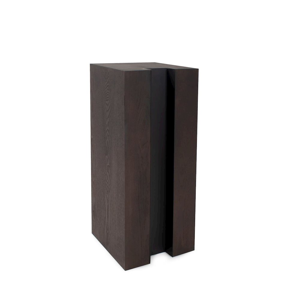 Bertoia Black Wooden Display Pedestal- Short. Picture 4