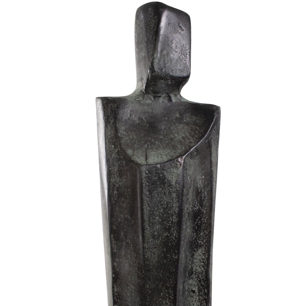 Male Fortitude Aluminum Sculpture Aged Copper. Picture 3