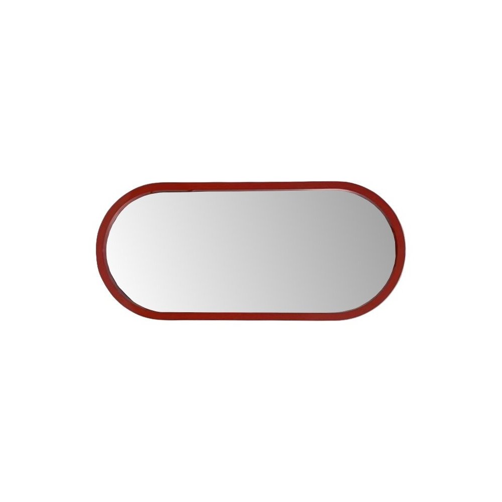 Osman Glossy Intense Rust Wall Mirror. Picture 2