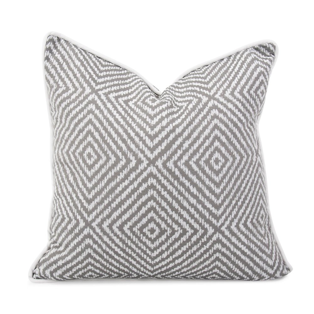 24 x 24 Outdoor Pillow Helm Pewter- Poly Insert. Picture 1