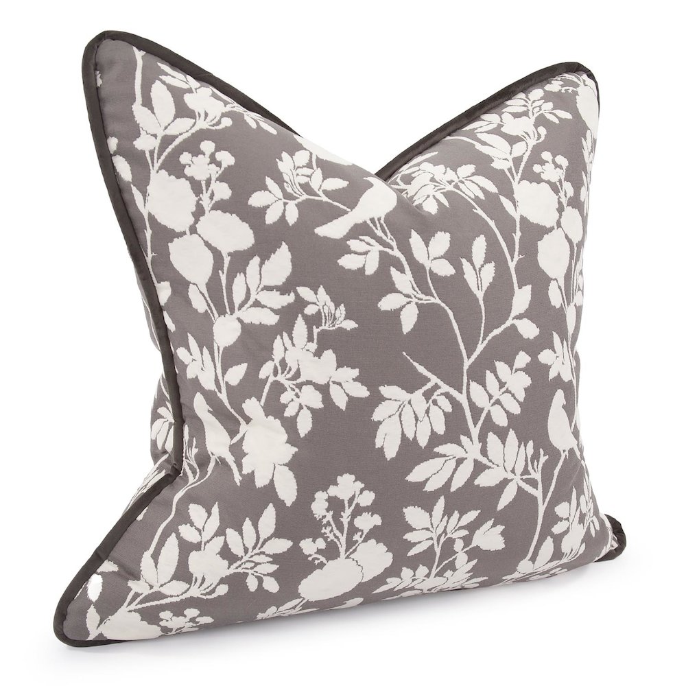 24 x 24 Pillow  Sparrow Charcoal - Down Insert. Picture 2