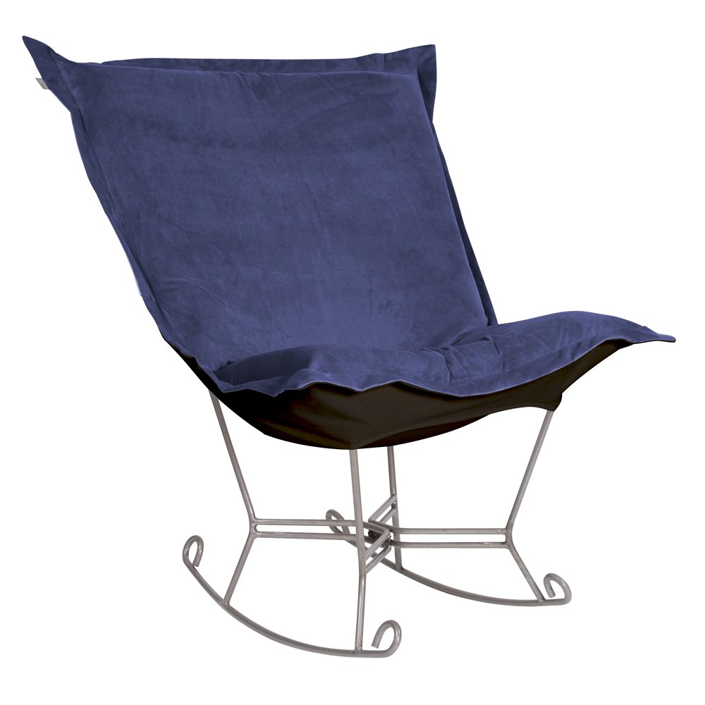Scroll Puff Rocker Bella Royal Titanium Frame. Picture 2