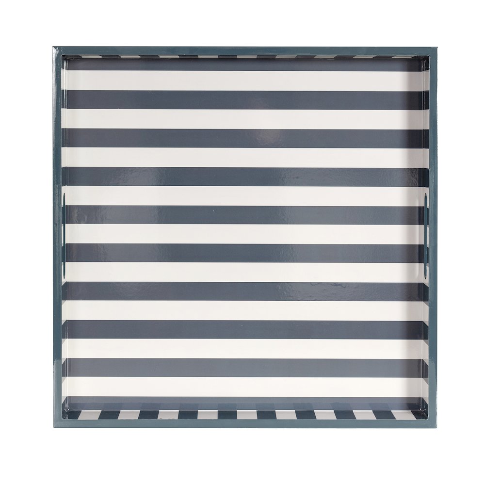 Soho Blue Stripe Tray. Picture 1