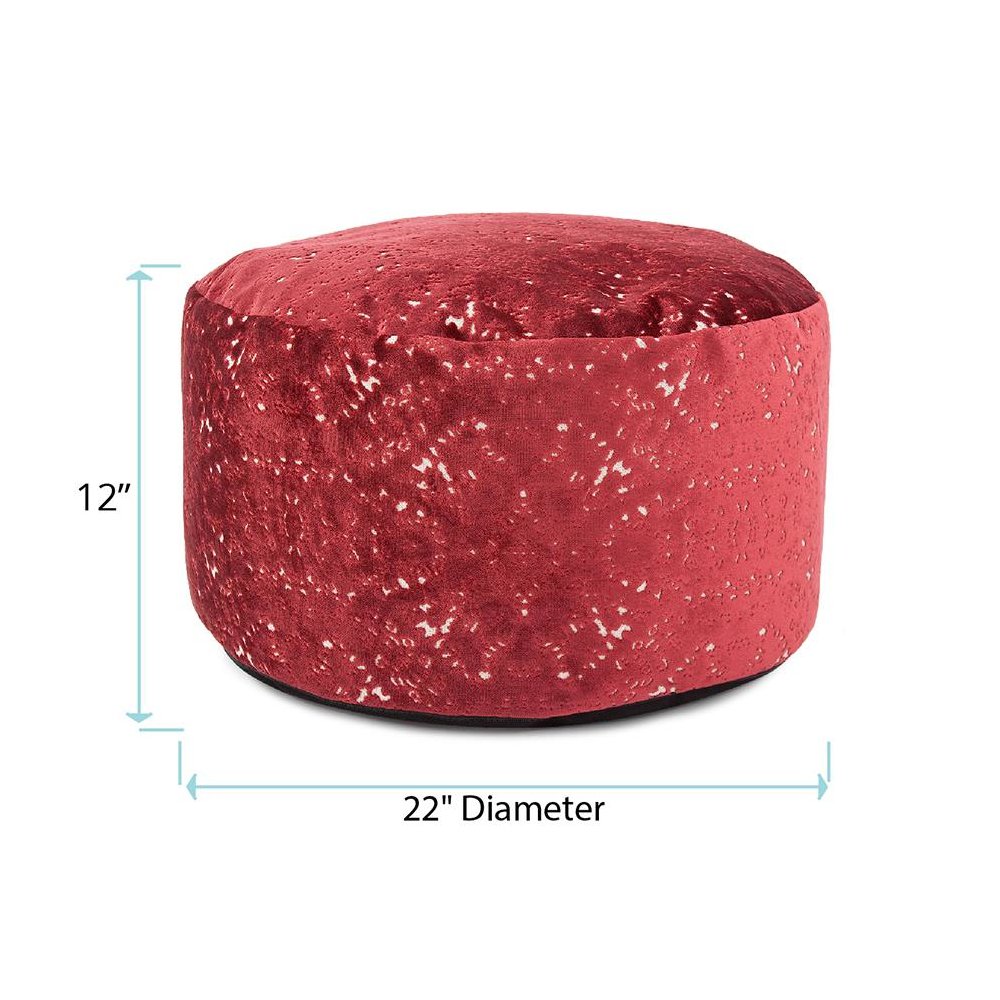 Round Foot Pouf Pisani Ruby. Picture 5
