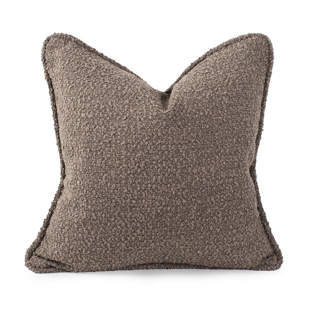 24 in. x 24 in. Pillow  Barbet Chocolate  - Down Insert. Picture 1