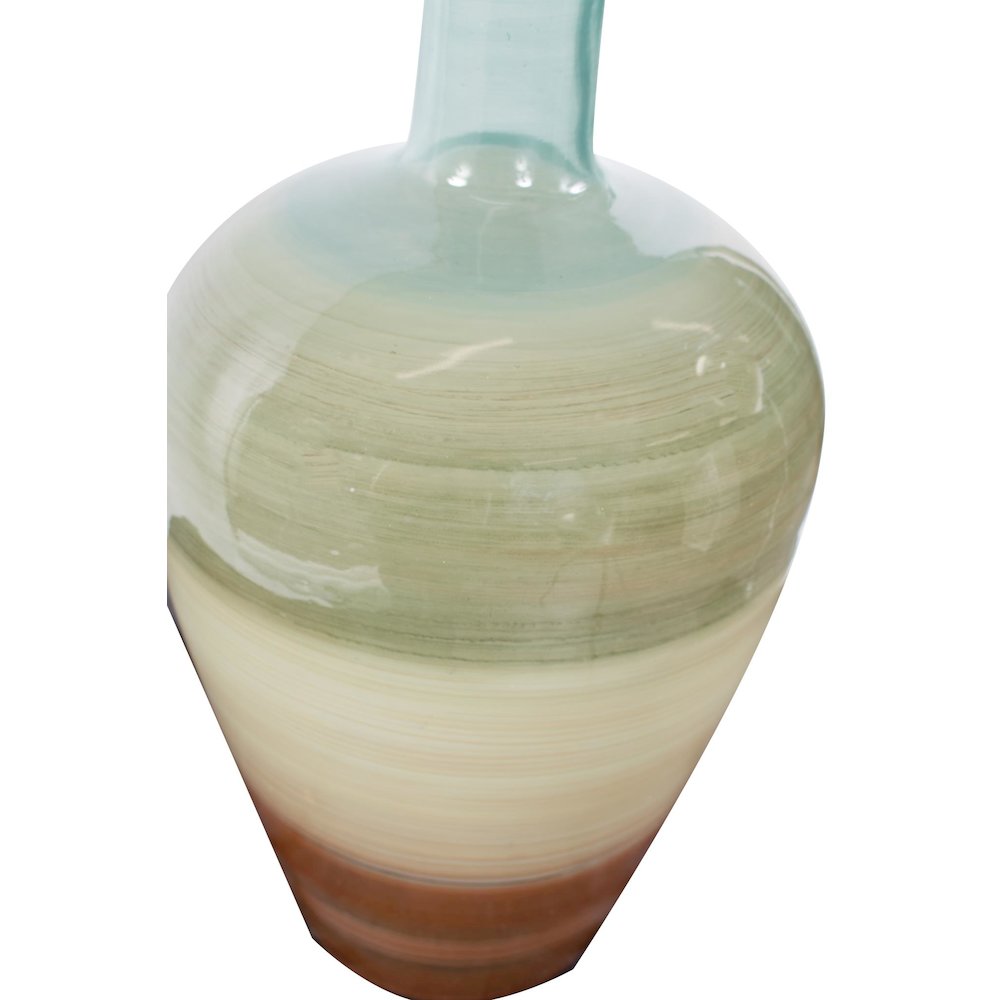 Capri Stripe Glass Bottle Vase- Tall. Picture 2