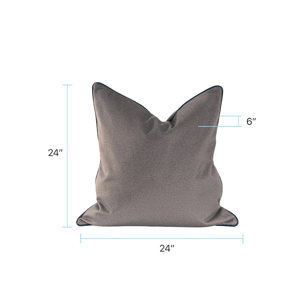 Qiviut Gray 24x24 Down Filled Pillow. Picture 5