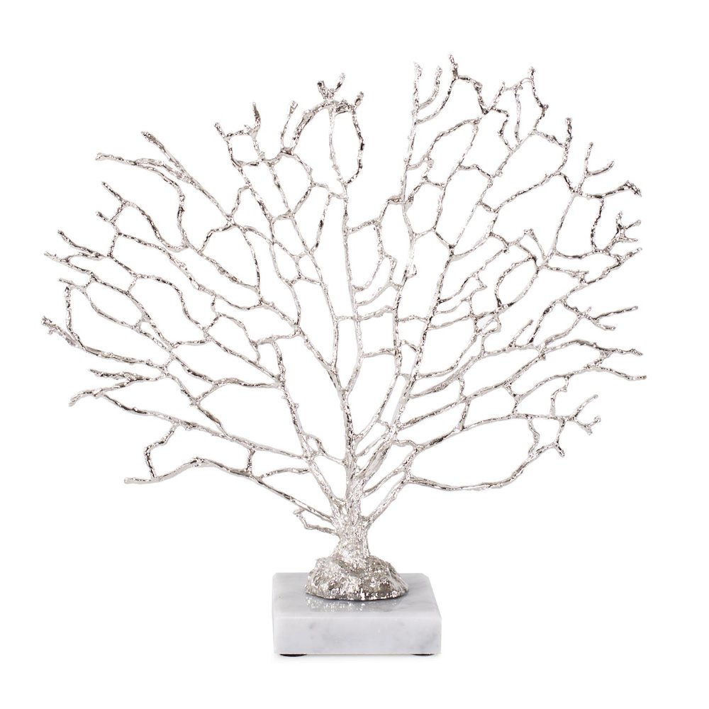 Study of Coral Sculpture On A White Marble Base. Picture 1