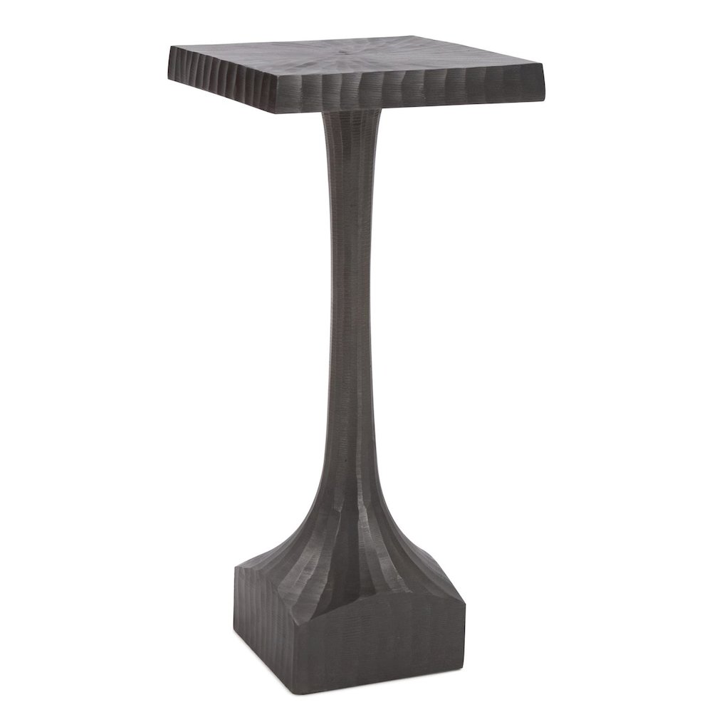 Chiseled Cast Aluminum Martini Table. Picture 1