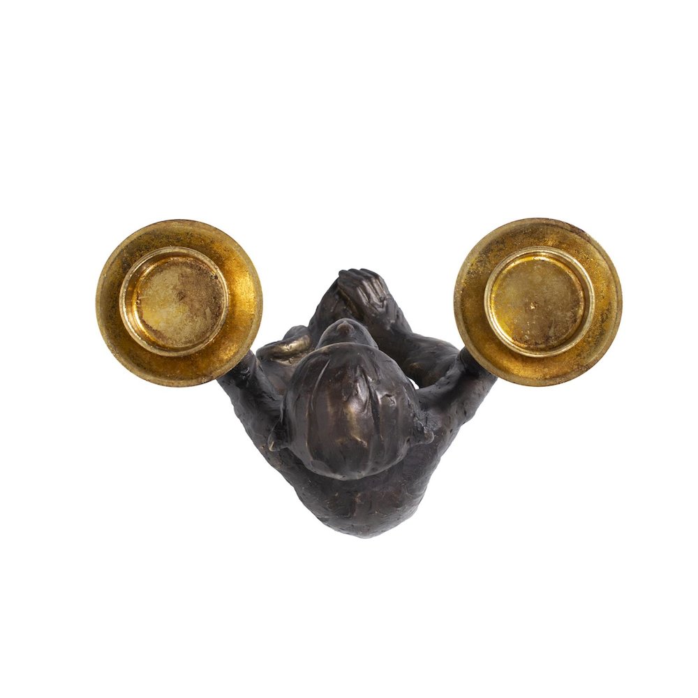 Barkari Monkey Double Tealight Candle Holder. Picture 7
