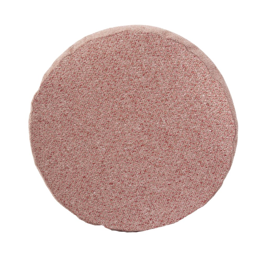 Round Foot Pouf Panama Rose. Picture 3